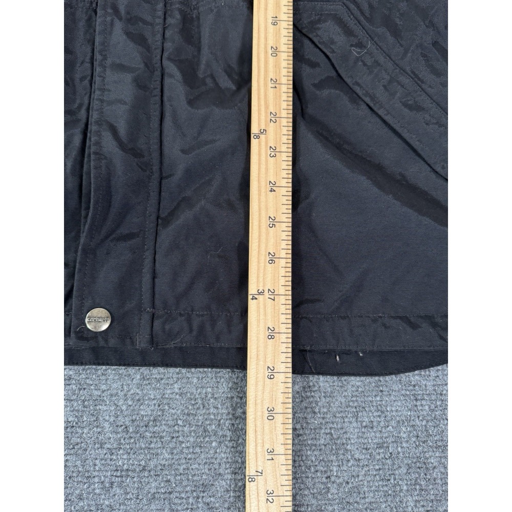 Carhartt Storm Defender Rain Jacket Mens XL Black Waterproof Dry J162 - Picture 14 of 16